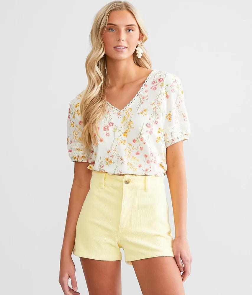 Floral Puff Sleeve Top