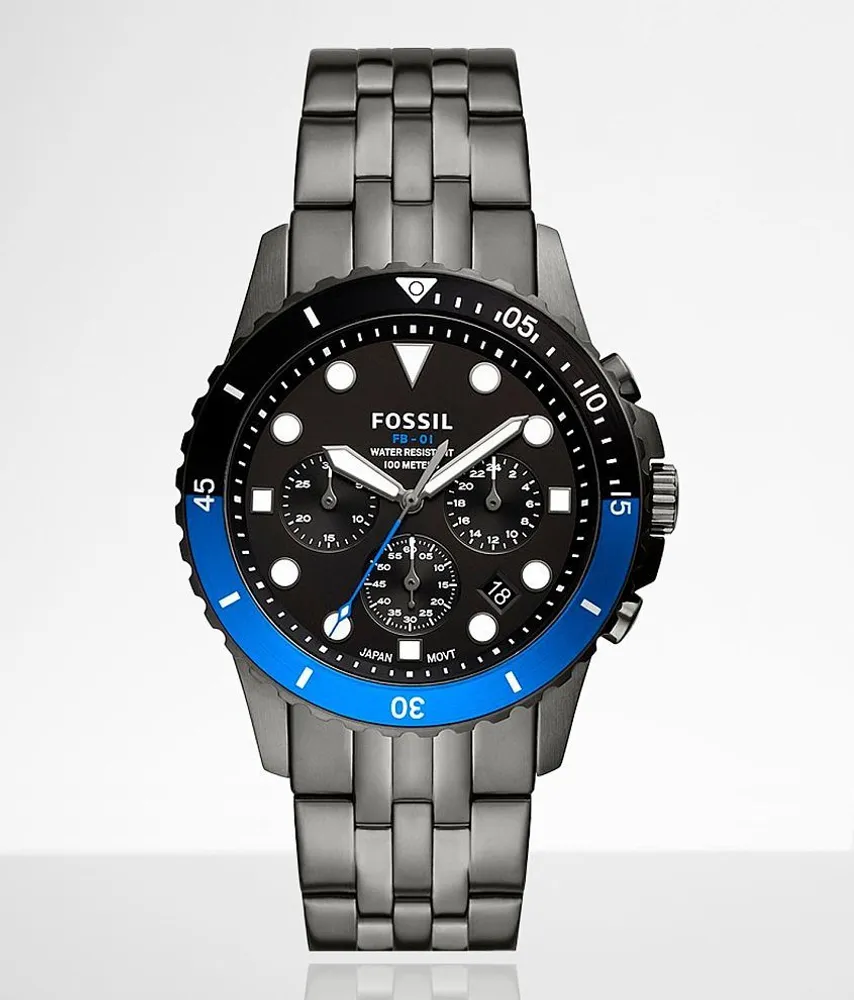 Chrono Black & Blue Watch