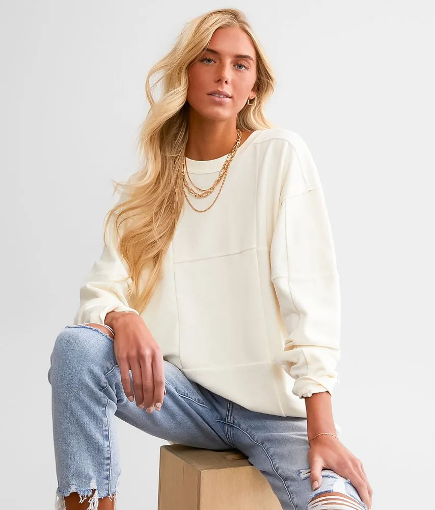 Oversized Checker Pullover