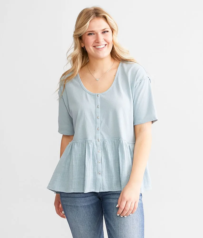 Pieced Peplum Top