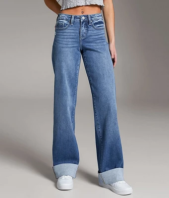 BKE Andi Wide Leg Stretch Cuffed Jean