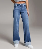 BKE Andi Wide Leg Stretch Cuffed Jean