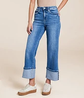 Flying Monkey High Rise Cropped Wide Leg Stretch Jean