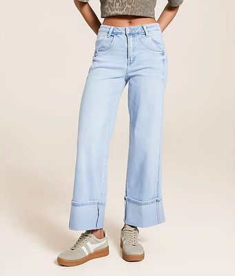Flying Monkey High Rise Cropped Wide Leg Stretch Jean