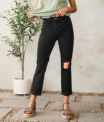 VERVET High Rise Boyfriend Stretch Cuffed Jean