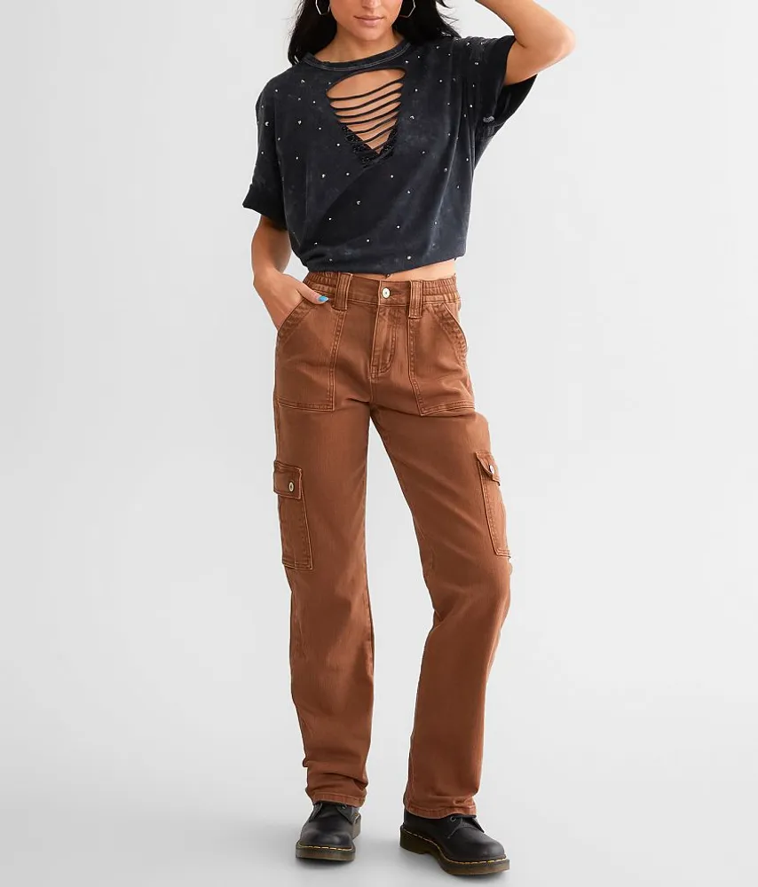 High Rise Stretch Cargo Pant