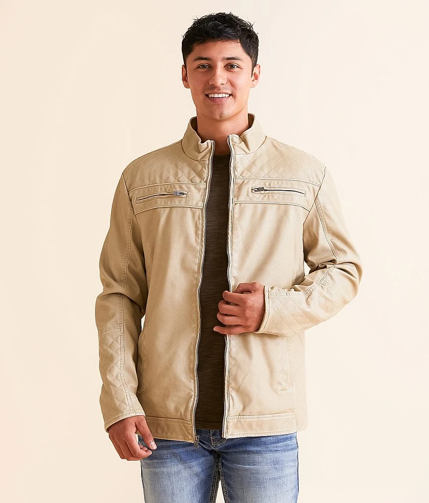 Quilted Pleather Jacket