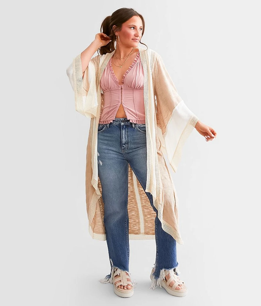 Mixed Media Oversized Cardigan