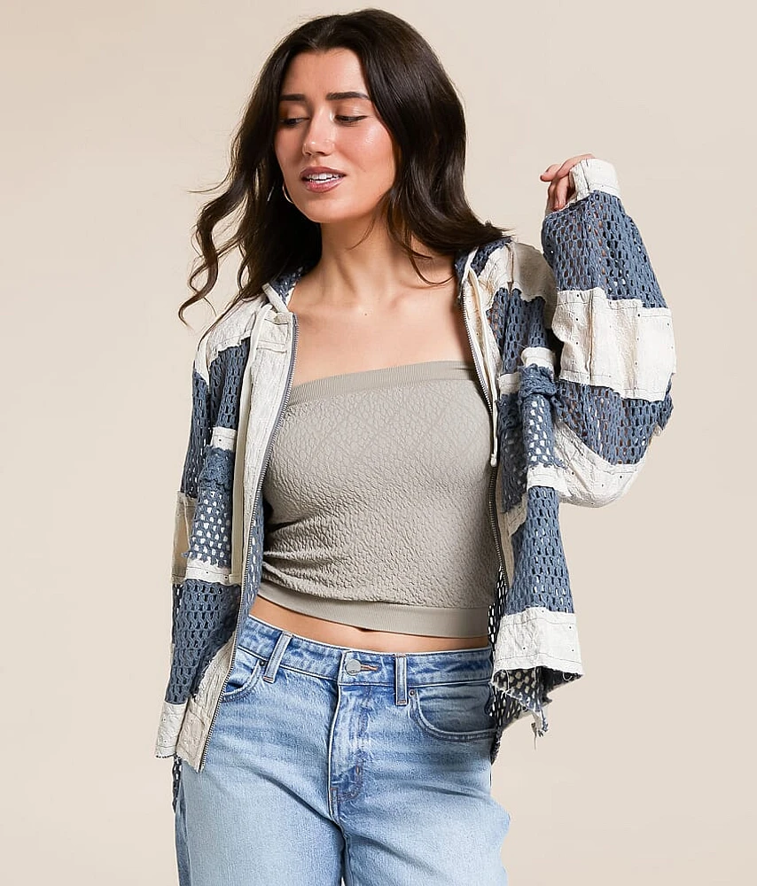 Crochet Hooded Jacket
