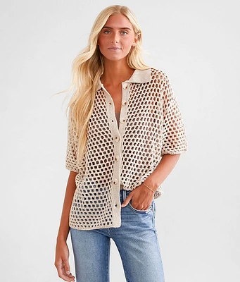 Pretty Garbage Open Stitch Cardigan Sweater