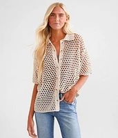 Pretty Garbage Open Stitch Cardigan Sweater