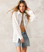 33 Coastal Sheer Lace Blouse