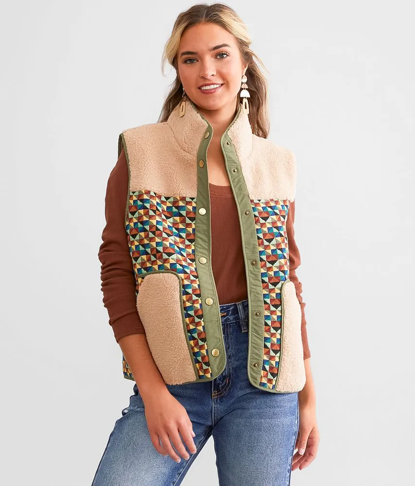 Pieced Sherpa Vest