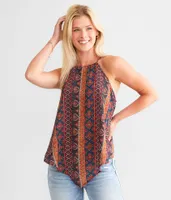 Daytrip Chiffon Hanky Hem Tank Top