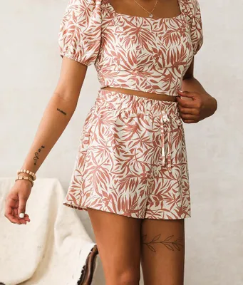 Privy Palm Print Short