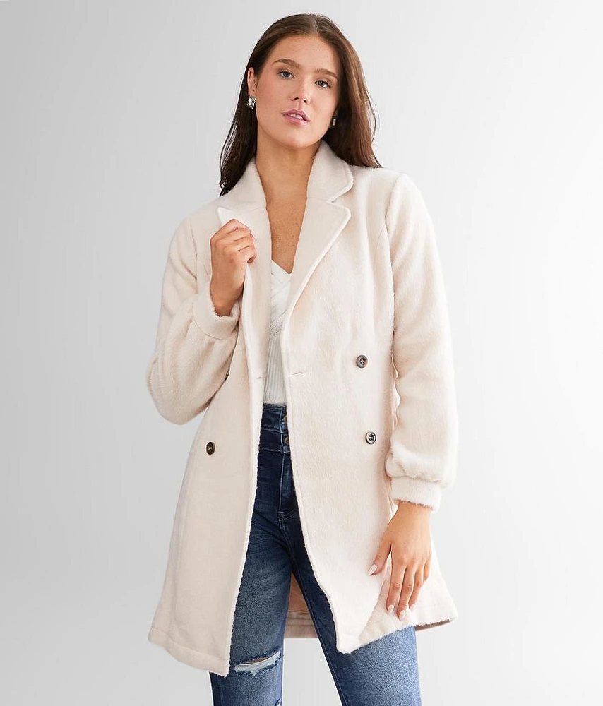 Eyelash Knit Dress Coat