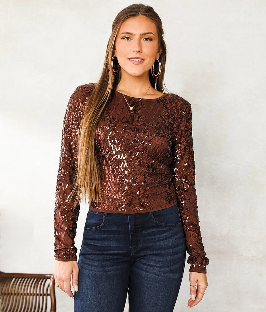 Sequin Mesh Top