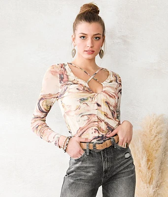 Willow & Root Marble Strappy Top