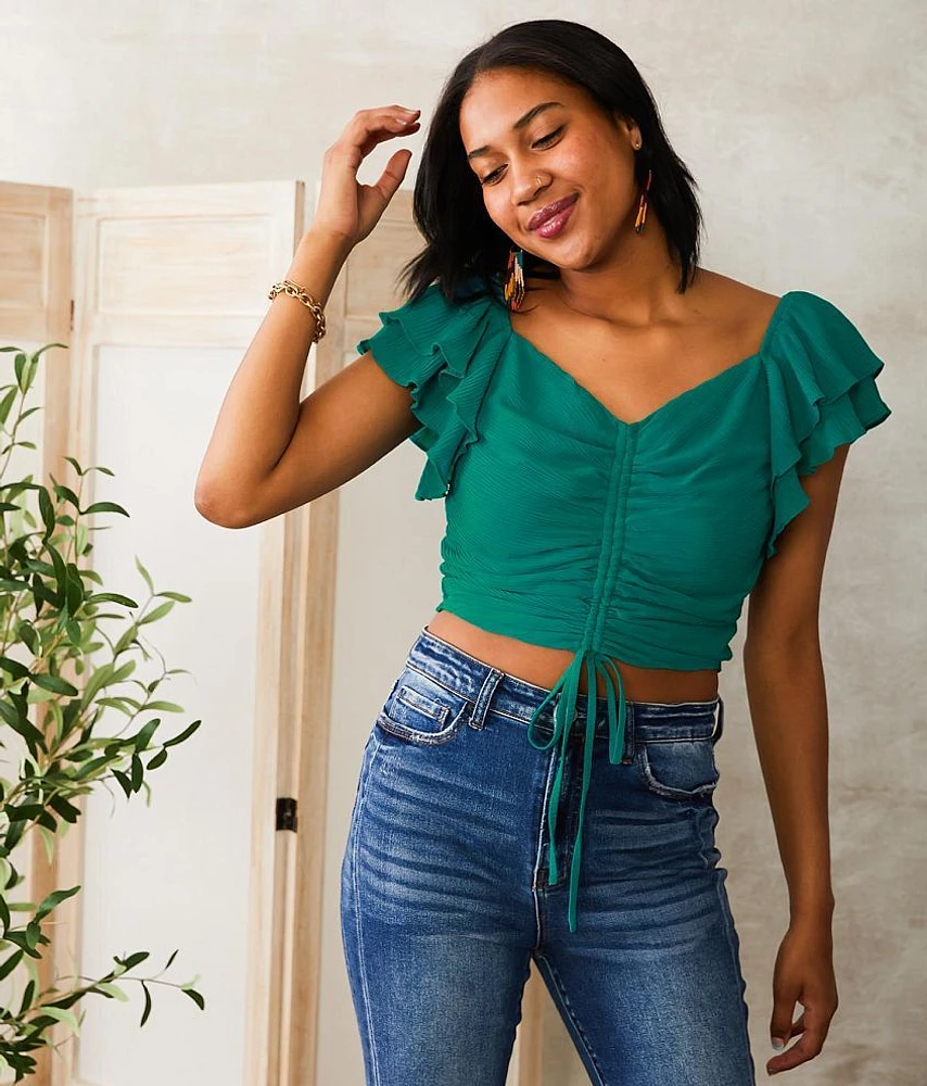 Crinkle Chiffon Top