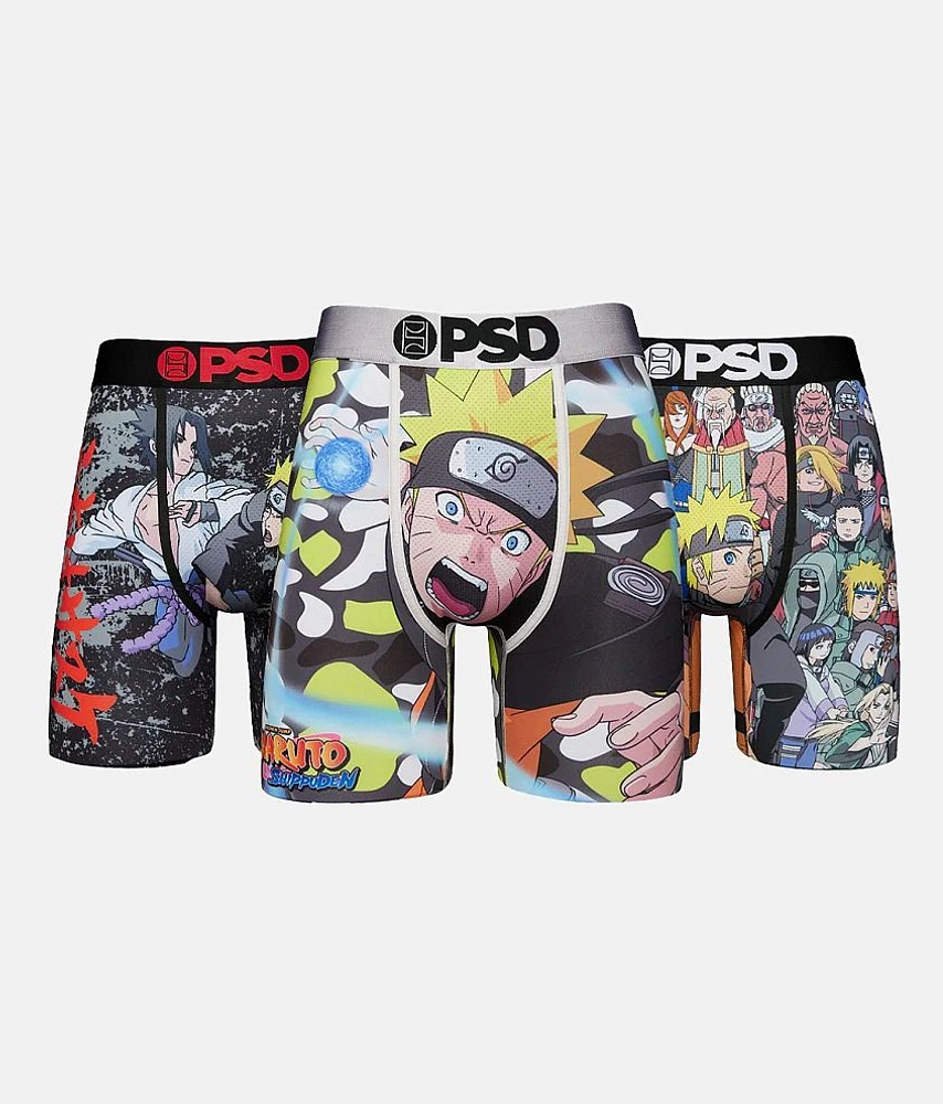 3 Pack Naruto Shippuden Stretch Boxer Briefs