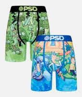 PSD Rick & Morty 2 Pack Stretch Boxer Briefs
