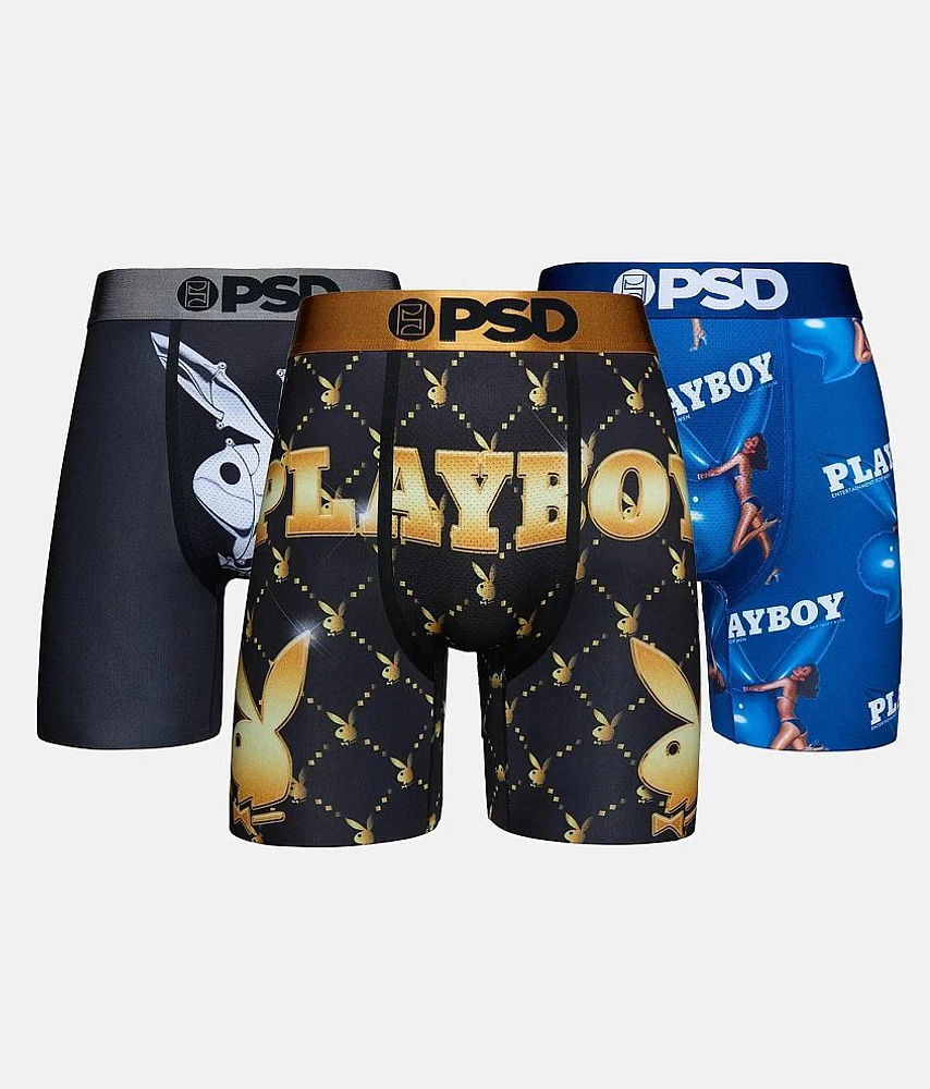 3 Pack Playboy Stretch Boxer Briefs