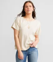Buckle Black Dolman Top