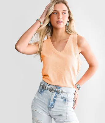 BKE Raw Edge Racerback Tank Top