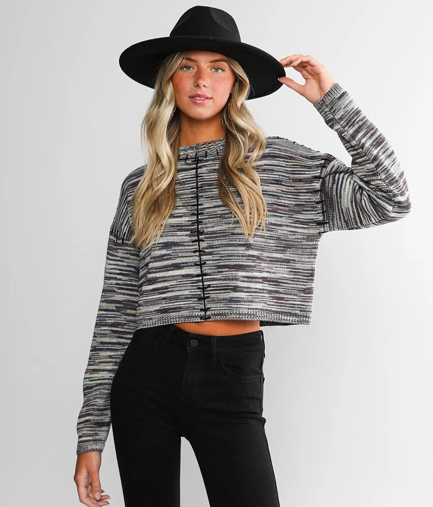 Space Dye Cropped Sweater