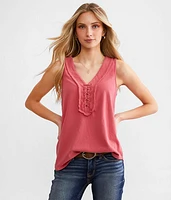 BKE Lace-Up Tank Top