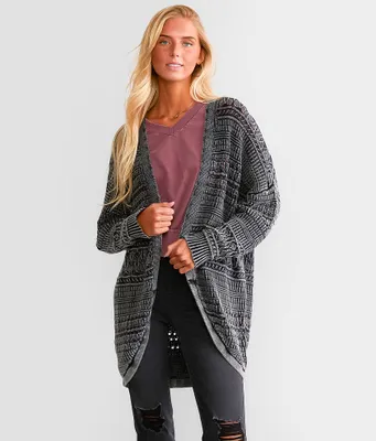 BKE Mixed Stitch Cardigan Sweater
