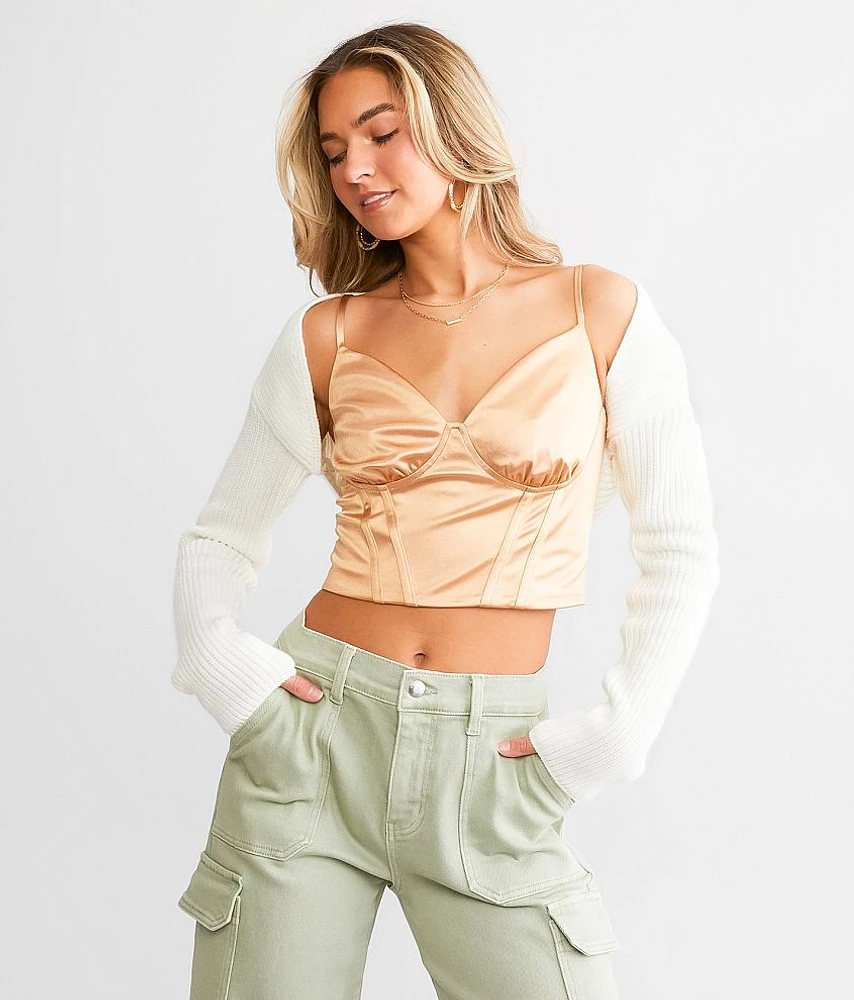 Willow & Root Cropped Bolero Cardigan Sweater