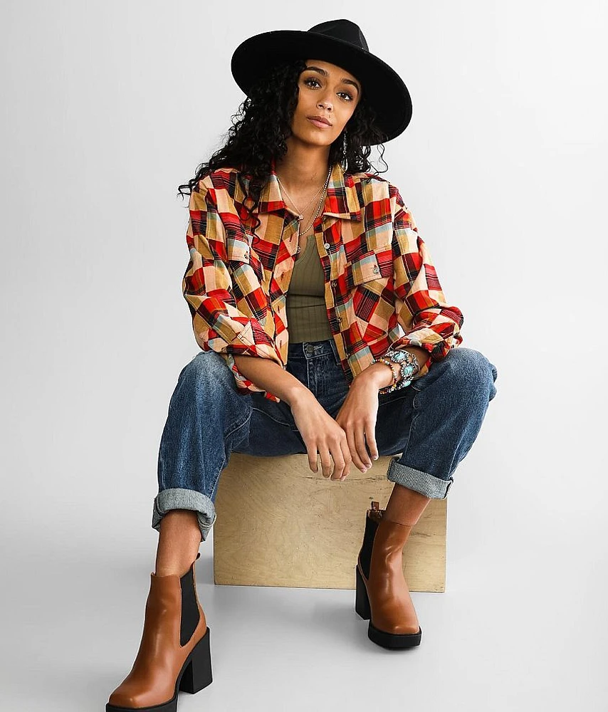 Flannel Cropped Shirt