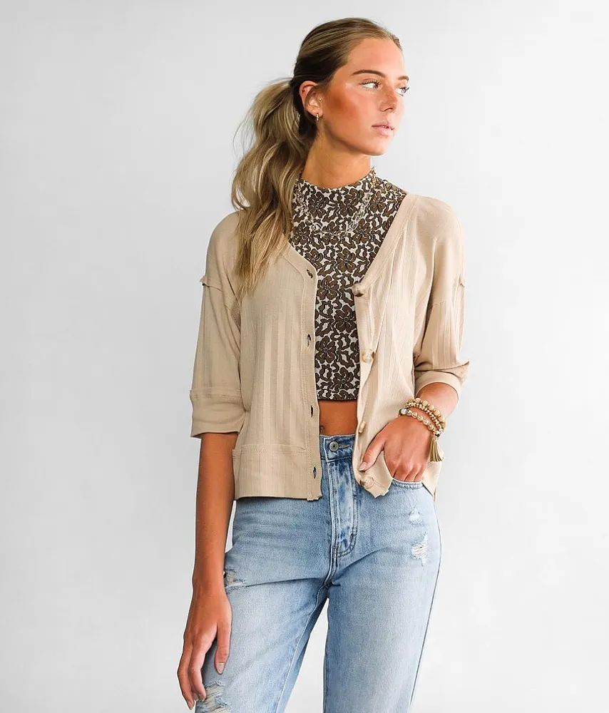 Drop Shoulder Cardigan