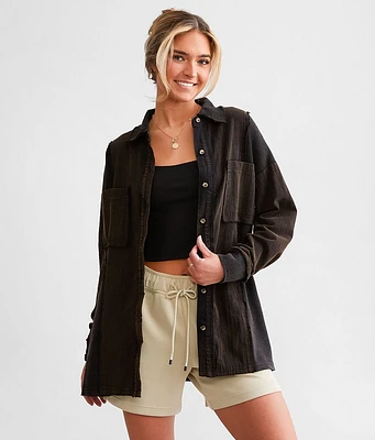 BKE Washed Boyfriend Shirt
