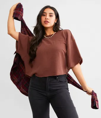 BKE Oversized Boxy Cropped Top