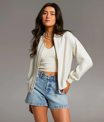 BKE Resort Textured Bomber Jacket