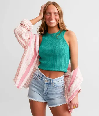 FITZ + EDDI Pointelle Knit Tank Top