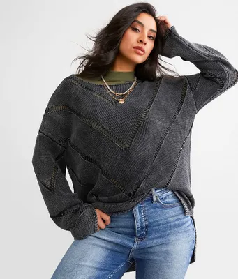 BKE Washed Chevron Sweater