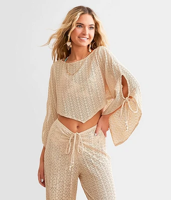Power 2 The Flower Frankie Beach Cropped Top
