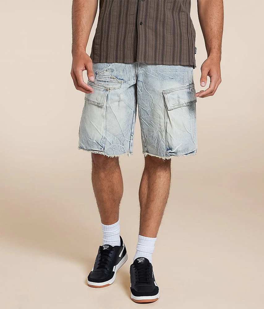 R3bel Denim Relaxed Cargo Short