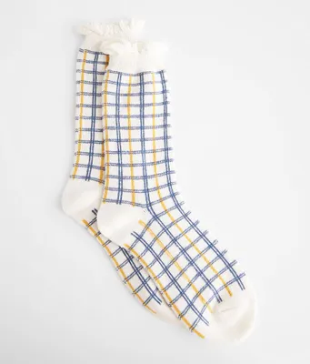 BKE Muk Luks Plaid Boot Socks