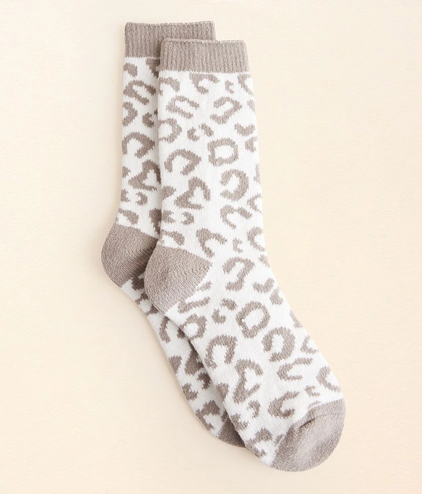 Leopard Chenille Socks
