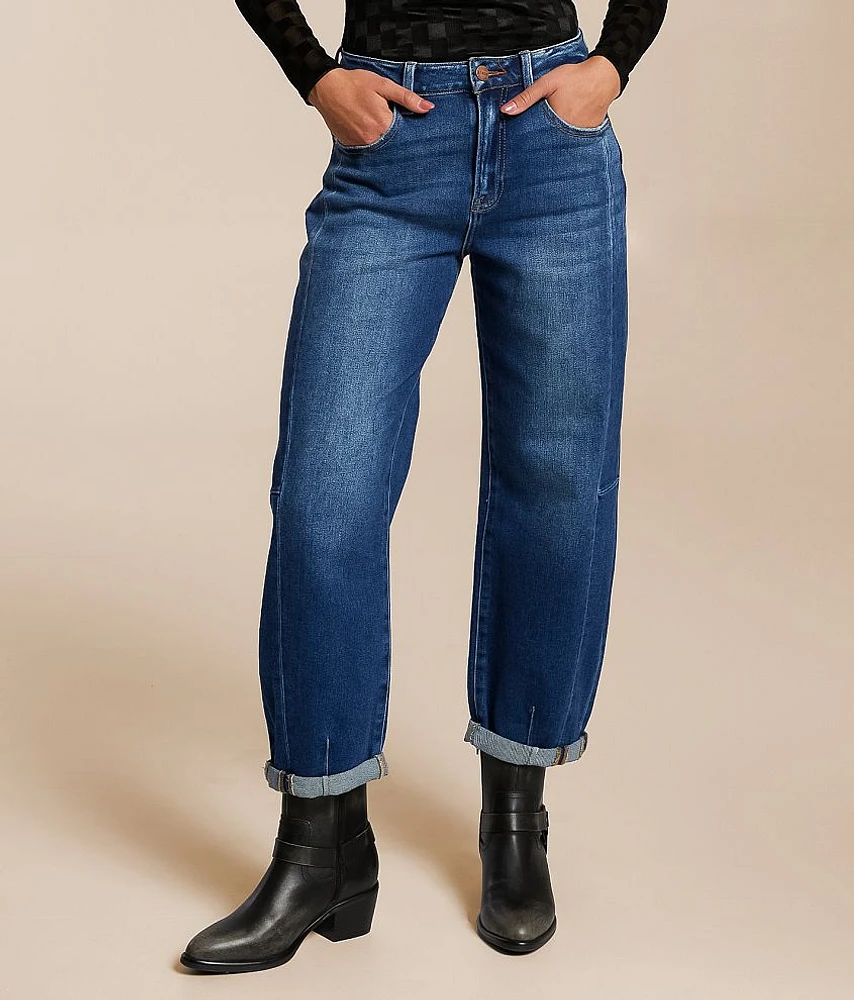 High Rise Barrel Stretch Jean