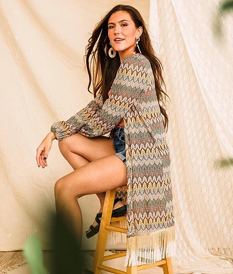 Gimmicks Zig Zag Jacquard Kimono