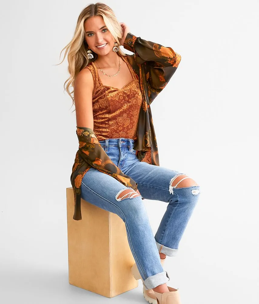 Floral Velvet Tank Top