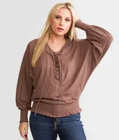 Daytrip Lace-Up Dolman Top