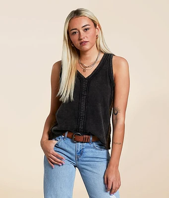 Gilded Intent Pieced Crochet Tank Top