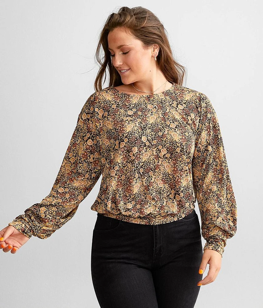 Metallic Floral Top