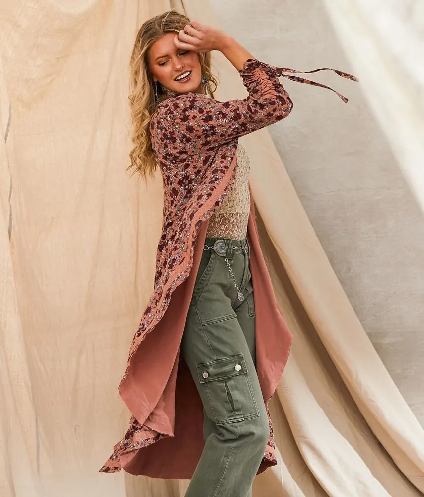 Floral Print Kimono